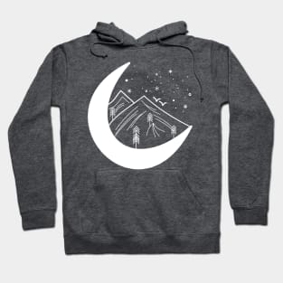 Cresent Moon over the Mountains Hoodie